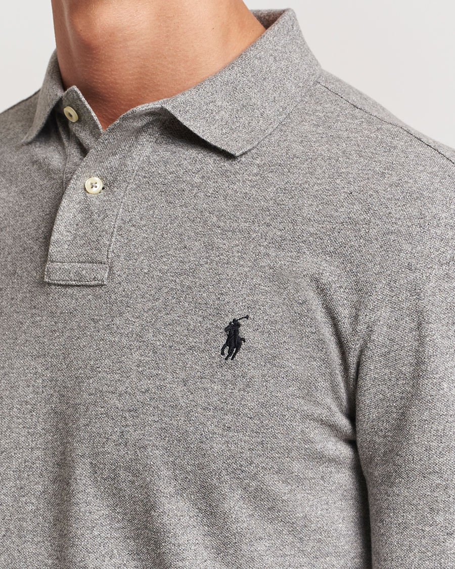 Herr | Pikéer | Polo Ralph Lauren | Slim Fit Long Sleeve Polo Canterbury Heather