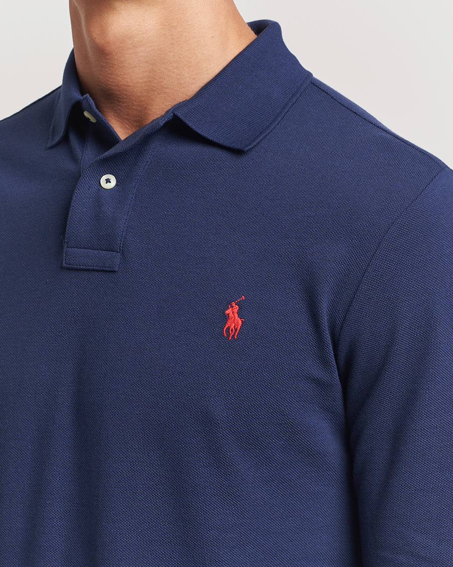 Herr | Pikéer | Polo Ralph Lauren | Slim Fit Long Sleeve Polo Newport Navy