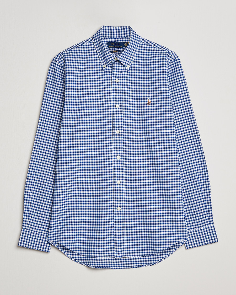 Herr | Skjortor | Polo Ralph Lauren | Custom Fit Oxford Gingham Shirt Blue/White