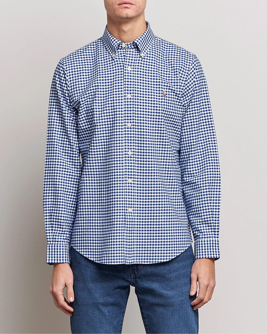 Herr | Casual | Polo Ralph Lauren | Custom Fit Oxford Gingham Shirt Blue/White