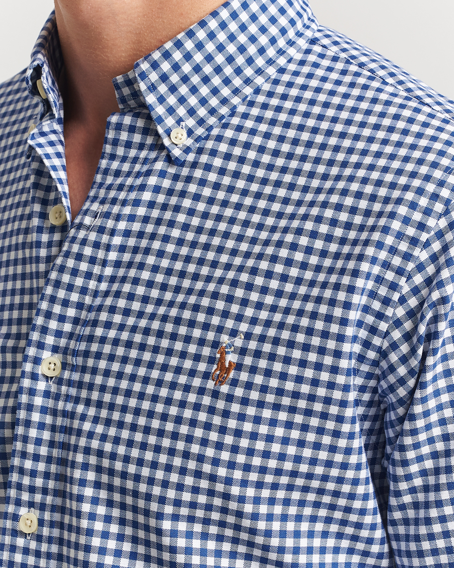 Herr | Skjortor | Polo Ralph Lauren | Custom Fit Oxford Gingham Shirt Blue/White