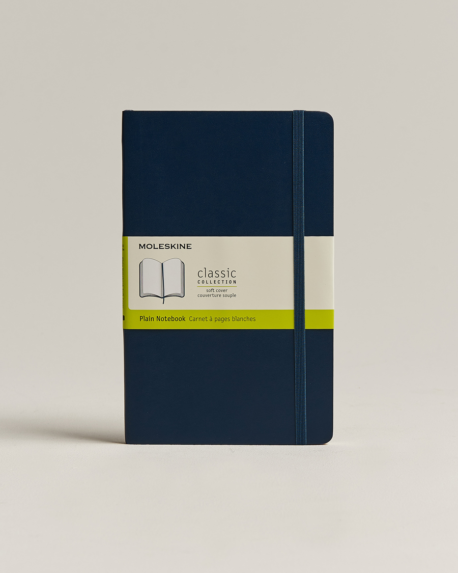 Herr | Anteckningsböcker | Moleskine | Plain Soft Notebook Large Sapphire Blue