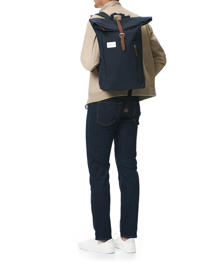 Herr | Sandqvist Dante Roll Top Backpack Blue | Sandqvist | Dante Roll Top Backpack Blue