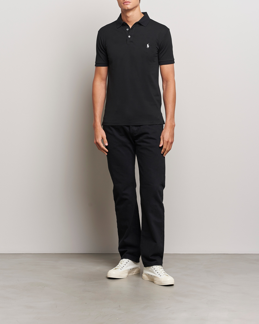 Herr | Pikéer | Polo Ralph Lauren | Slim Fit Stretch Polo Black
