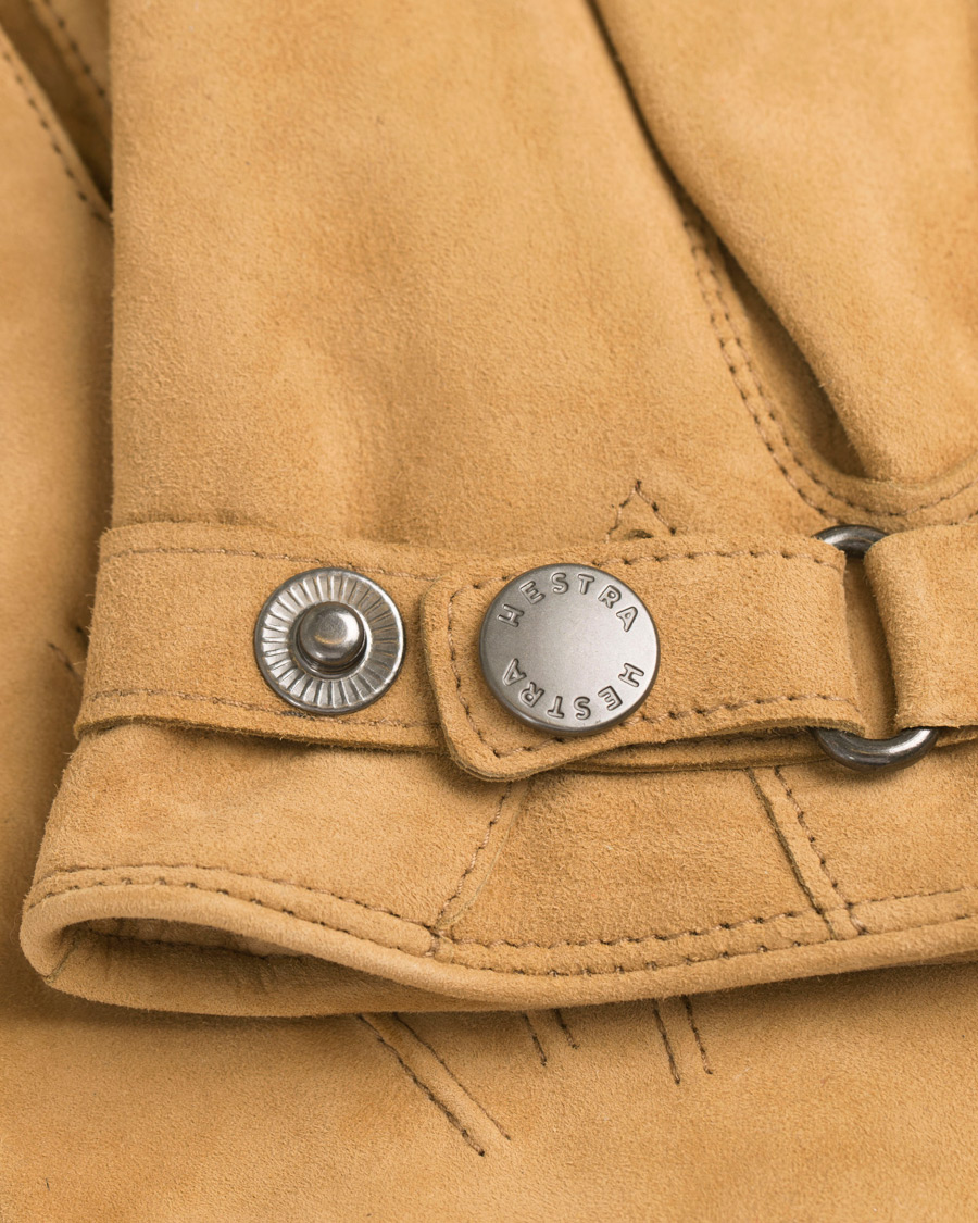 Herr | Hestra Robert Lambsuede Wool Lined Buckle Glove Camel | Hestra | Robert Lambsuede Wool Lined Buckle Glove Camel
