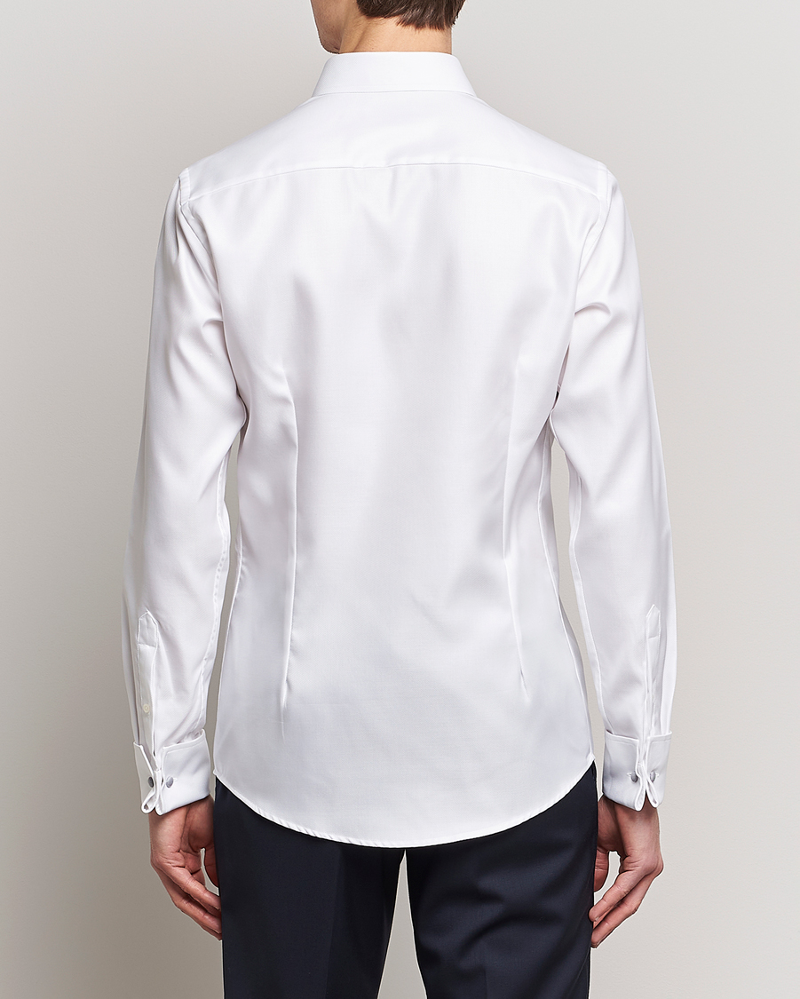 Herr | Skjortor | Eton | Slim Fit Twill Double Cuff Shirt White