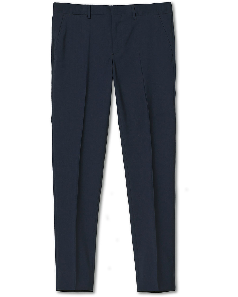 Herr | Byxor | J.Lindeberg | Paulie Comfort Wool Trousers Navy