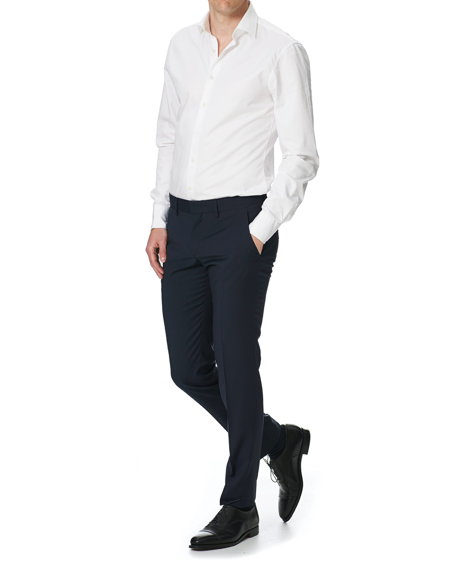 Herr | Byxor | J.Lindeberg | Paulie Comfort Wool Trousers Navy