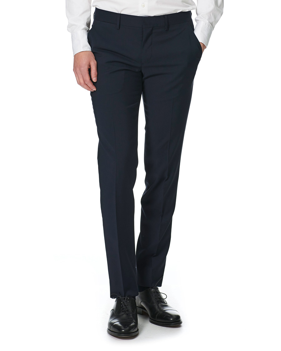 Herr | Byxor | J.Lindeberg | Paulie Comfort Wool Trousers Navy