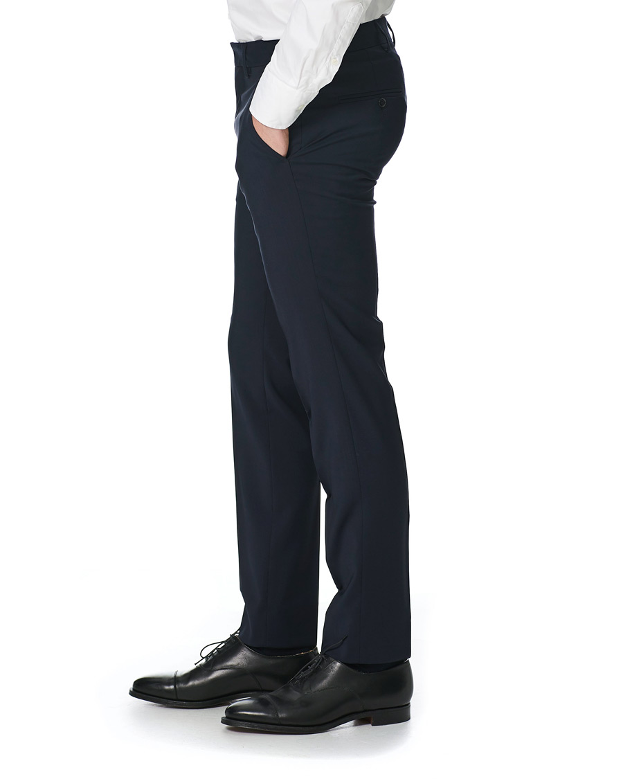 Herr | Byxor | J.Lindeberg | Paulie Comfort Wool Trousers Navy