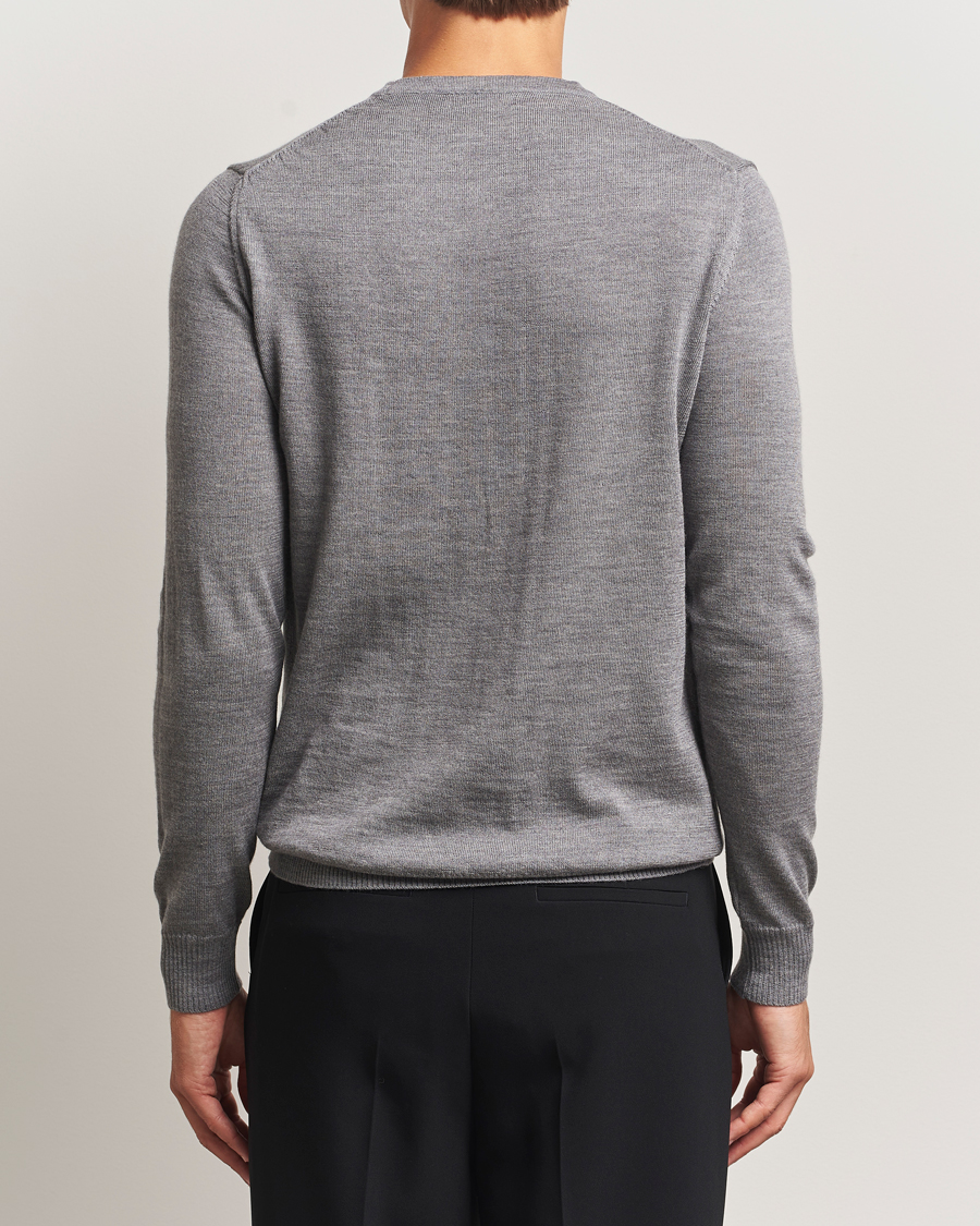 Herr | Tröjor | J.Lindeberg | Lyle True Merino Crew Neck Pullover Grey
