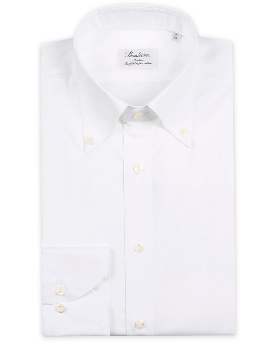 Herr | Skjortor | Stenströms | Slimline Button Down Shirt White