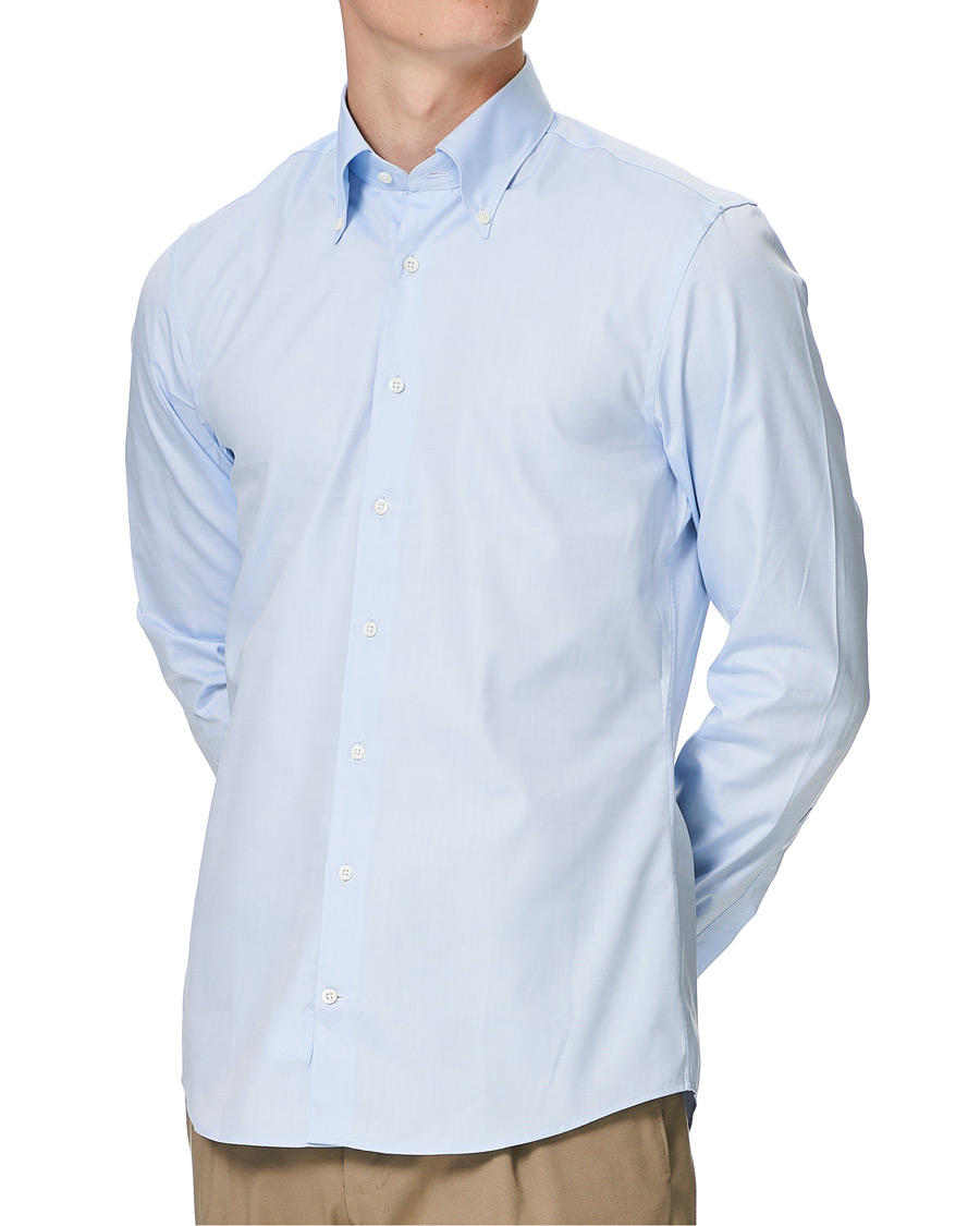 Herr | Skjortor | Stenströms | Slimline Button Down Shirt Light Blue