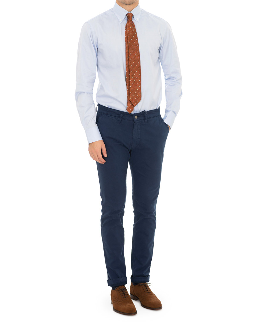 Herr | Skjortor | Stenströms | Fitted Body Button Down Shirt Light Blue