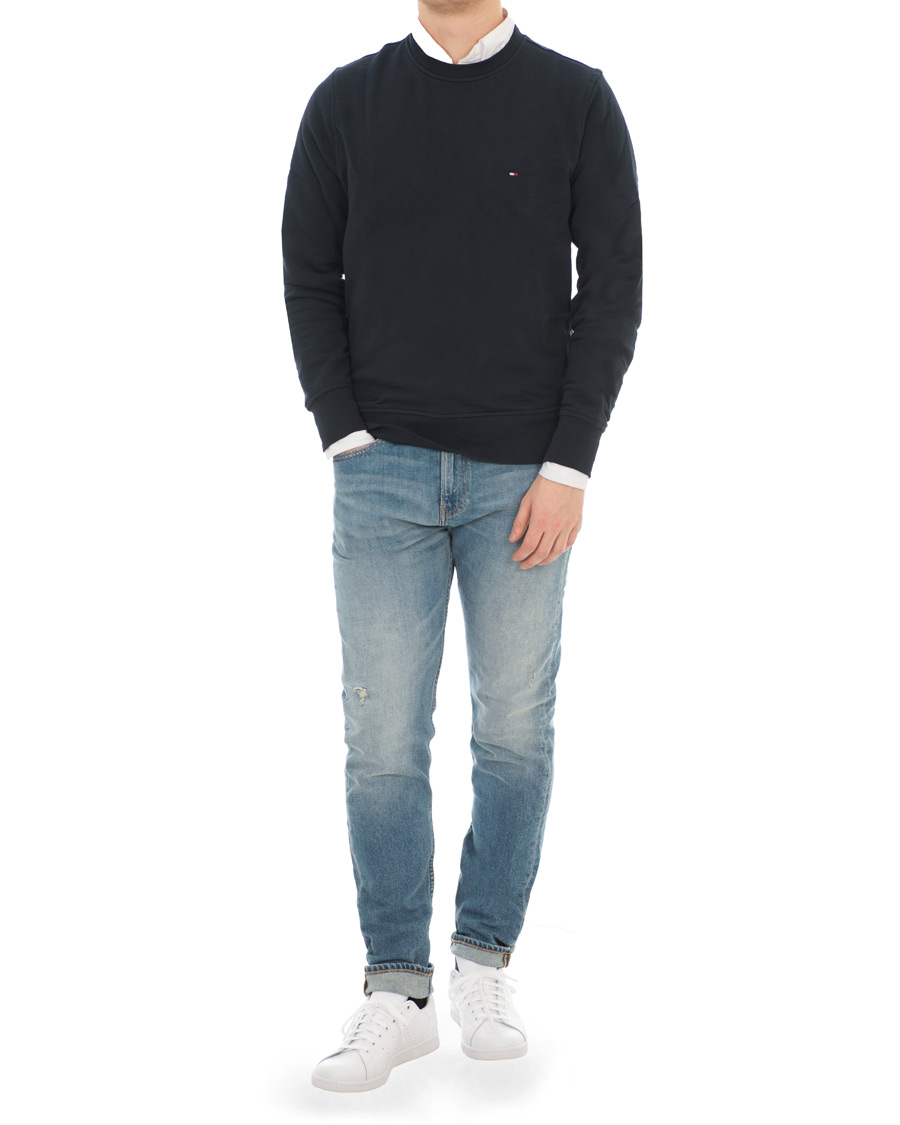 Herr | Tröjor | Tommy Hilfiger | Cotton Crew Neck Sweatshirt Sky Captain