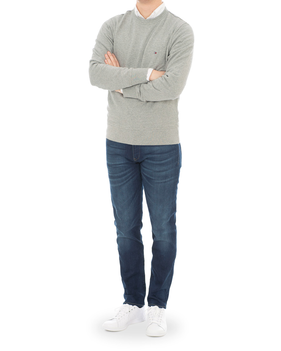 Herr | Tröjor | Tommy Hilfiger | Cotton Crew Neck Sweatshirt Cloud Heather