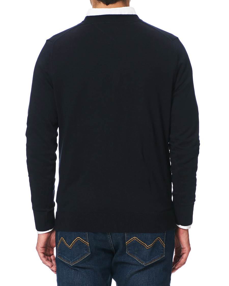 Herr | Tröjor | Tommy Hilfiger | Cotton/Silk Crew Neck Pullover Sky Captain