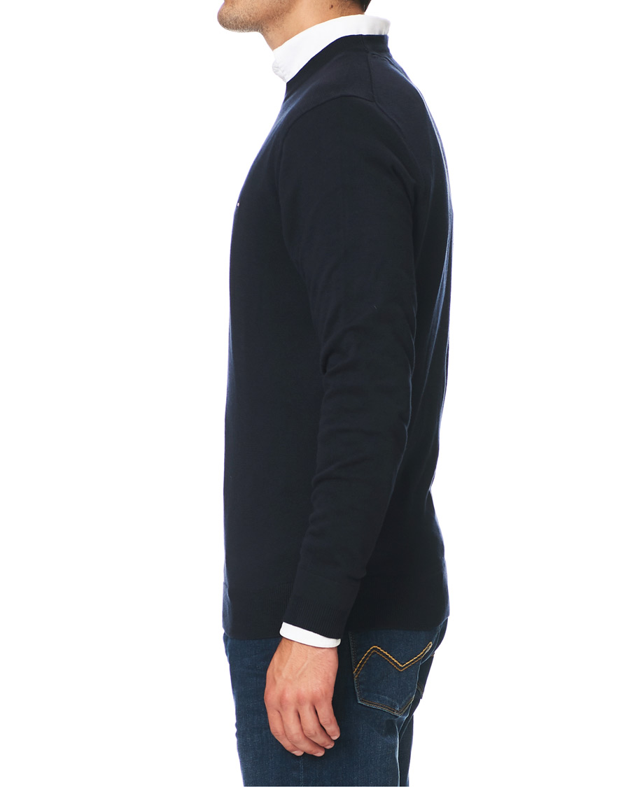 Herr | Tröjor | Tommy Hilfiger | Cotton/Silk Crew Neck Pullover Sky Captain