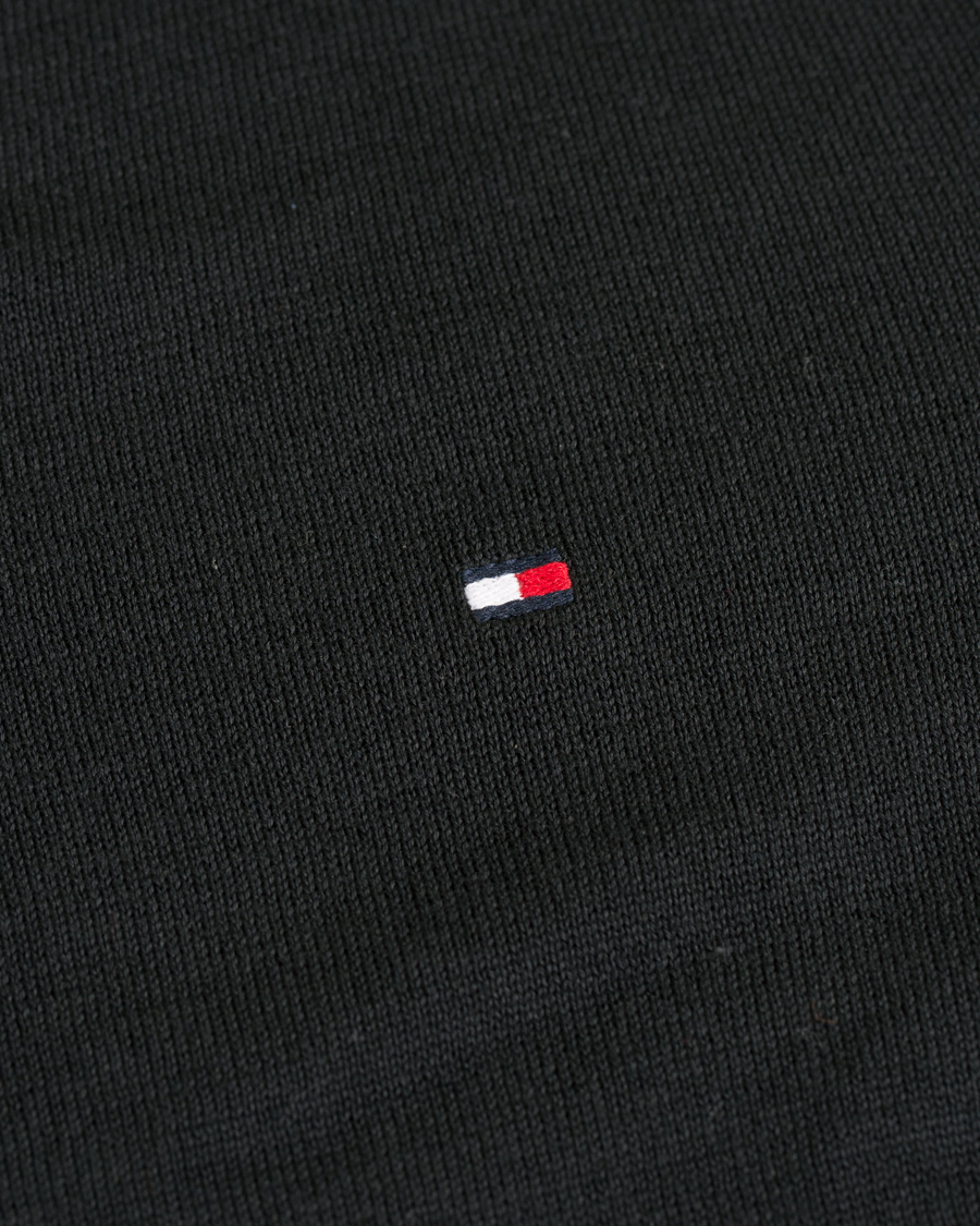 Herr | Tröjor | Tommy Hilfiger | Cotton/Silk V-Neck Pullover Flag Black