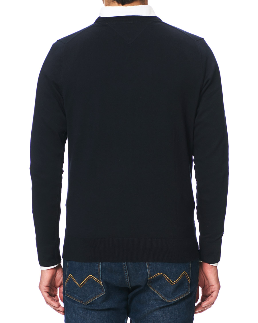 Herr | Tröjor | Tommy Hilfiger | Cotton/Silk V-Neck Pullover Sky Captain