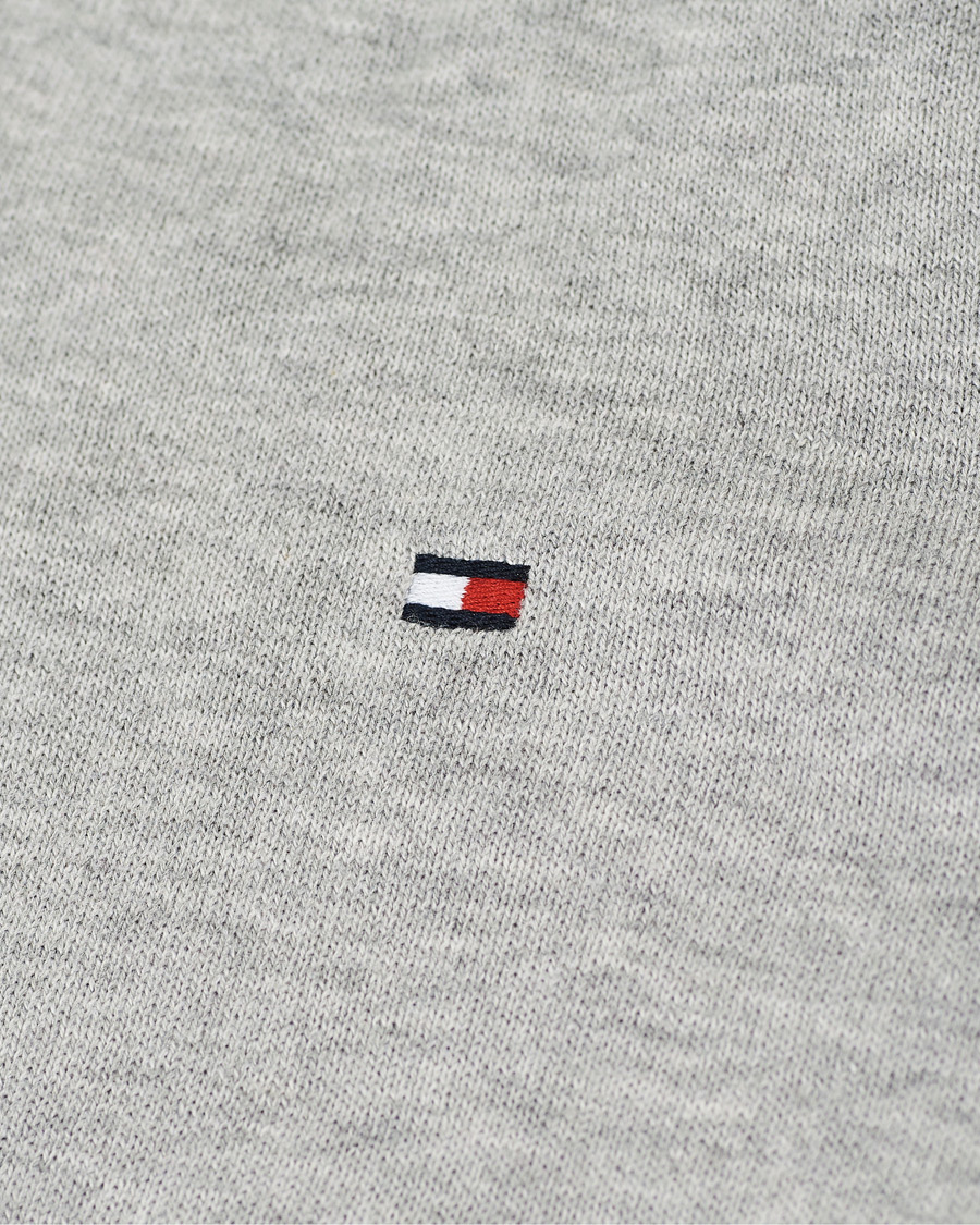 Herr | Tröjor | Tommy Hilfiger | Cotton/Silk V-Neck Pullover Cloud Heather