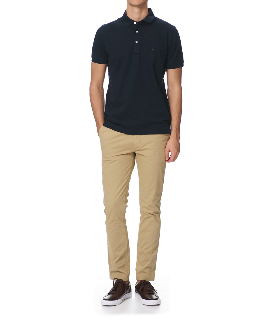 Herr | Pikéer | Tommy Hilfiger | Slim Fit Polo Sky Captain