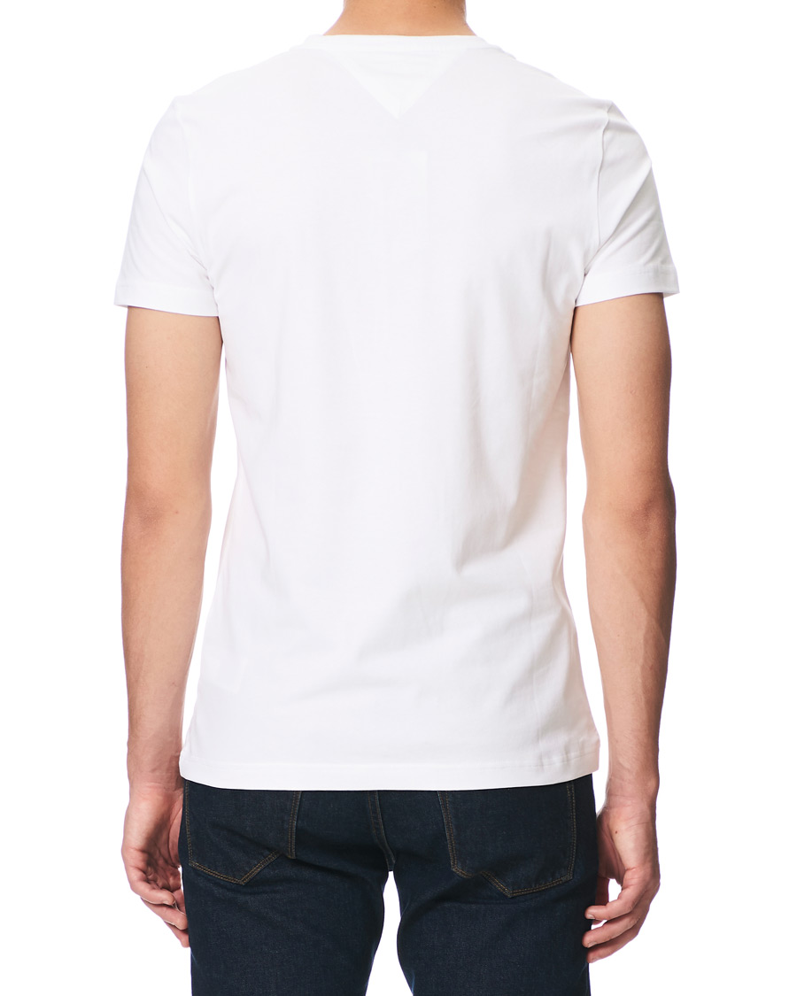 Herr | T-Shirts | Tommy Hilfiger | Slim Fit Stretch V-Neck Tee Bright White