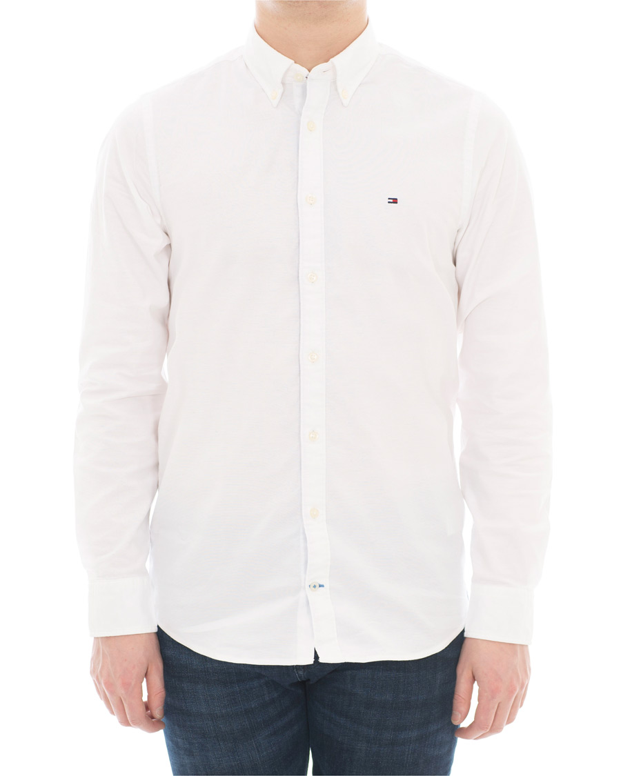 Herr | Skjortor | Tommy Hilfiger | Slim Fit Stretch Oxford Shirt Bright White