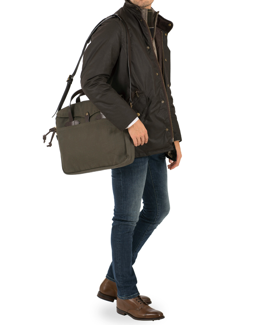 Herr | Filson Original Briefcase Otter Green Canvas | Filson | Original Briefcase Otter Green Canvas