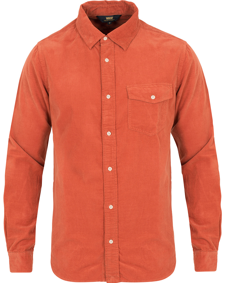 Herr | Skjortor | WACAY | Gusto Baby Cord Shirt Coral