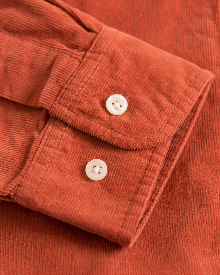 Herr | Skjortor | WACAY | Gusto Baby Cord Shirt Coral
