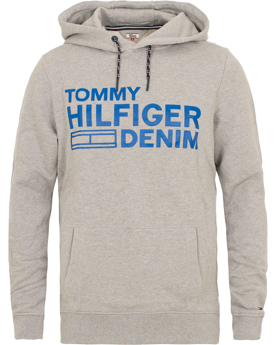 Herr | Tröjor | Tommy Hilfiger Denim | Branded Logo Hoodie Grey