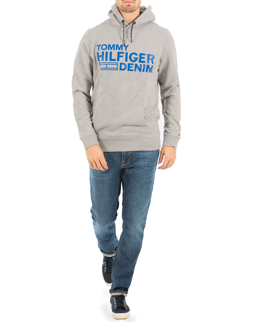 Herr | Tröjor | Tommy Hilfiger Denim | Branded Logo Hoodie Grey