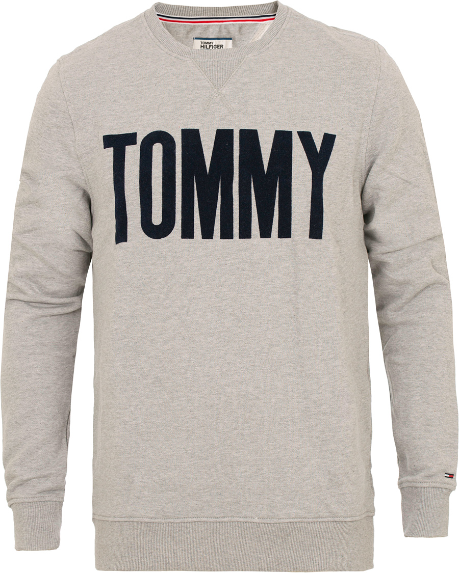 Herr | Tröjor | Tommy Hilfiger Denim | Logo Crew Neck Sweatshirt Grey