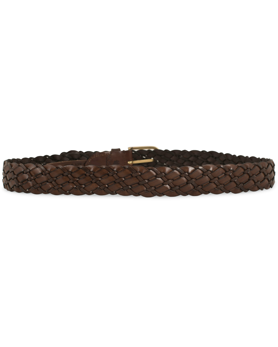Herr | Morris Braided Leather 3,5 cm Belt Dark Brown | Morris | Braided Leather 3,5 cm Belt Dark Brown