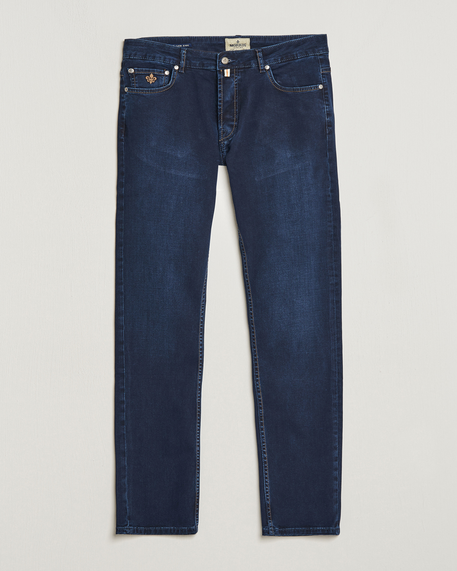 Herr | Jeans | Morris | Steve Satin Jeans Dark Blue