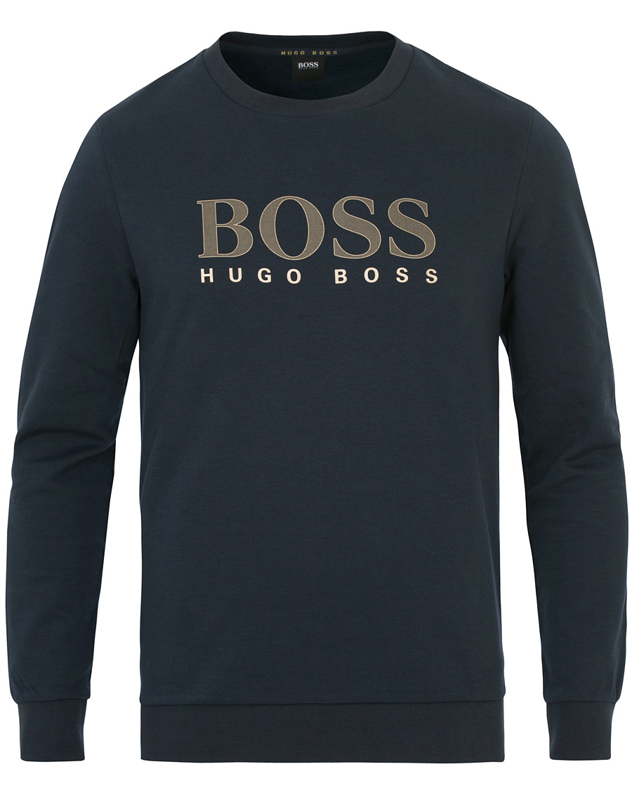 Herr | Tröjor | BOSS BLACK | BOSS Tracksuit Logo Sweatshirt Navy