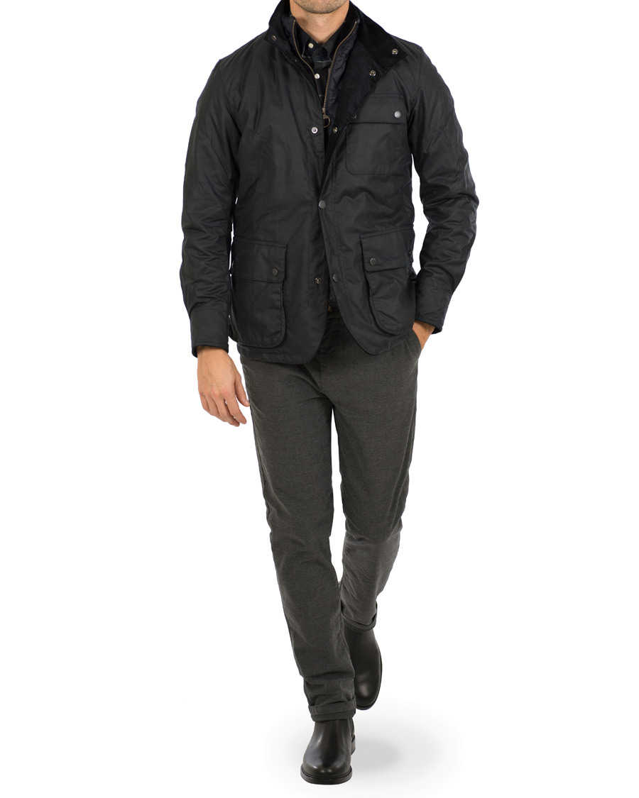 Herr | Jackor | Barbour Lifestyle | Connel Waxed Jacket Navy