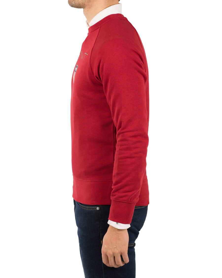 Herr | Tröjor | GANT | Shield Crew Neck Sweat Dark Red