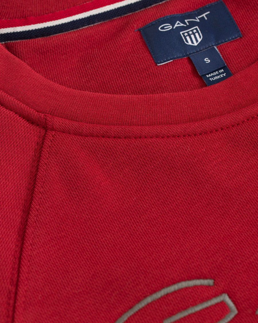 Herr | Tröjor | GANT | Shield Crew Neck Sweat Dark Red