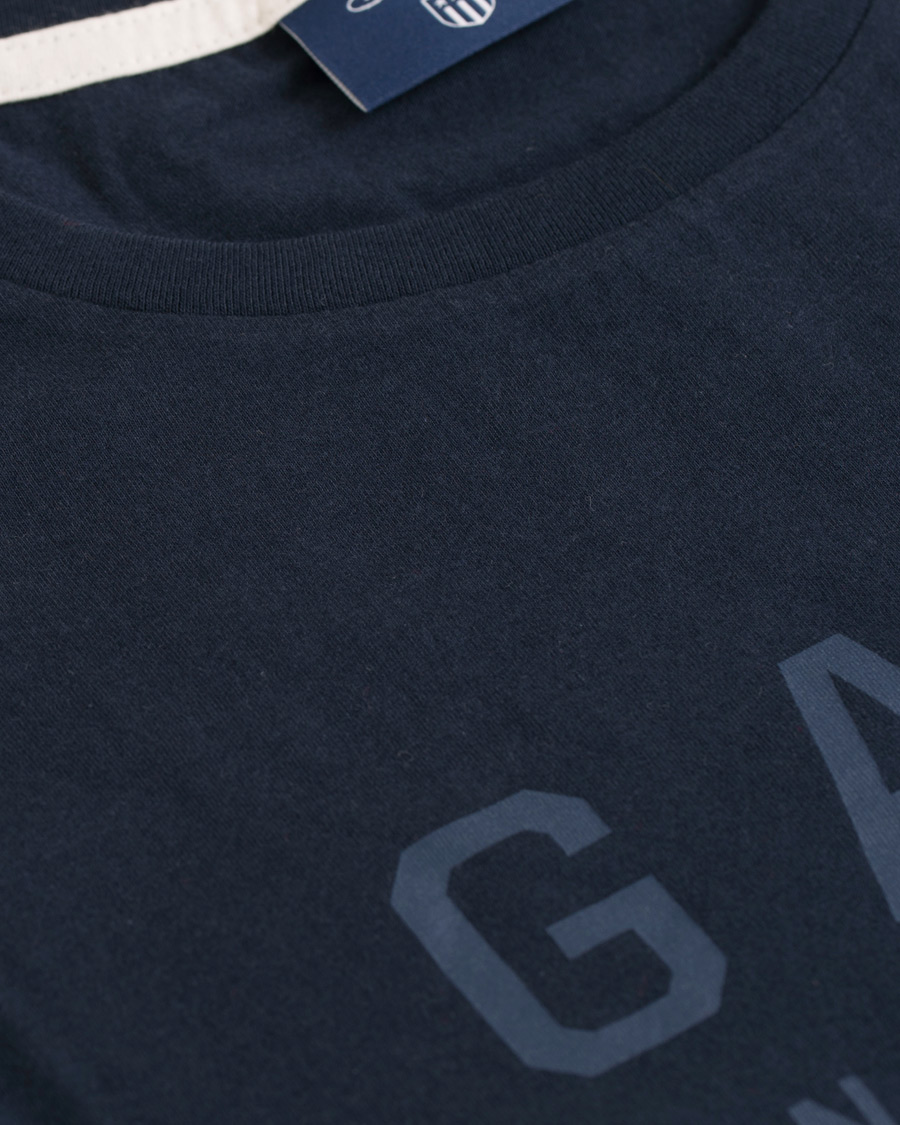 Herr | T-Shirts | GANT | New Haven Crew Neck Tee Evening Blue