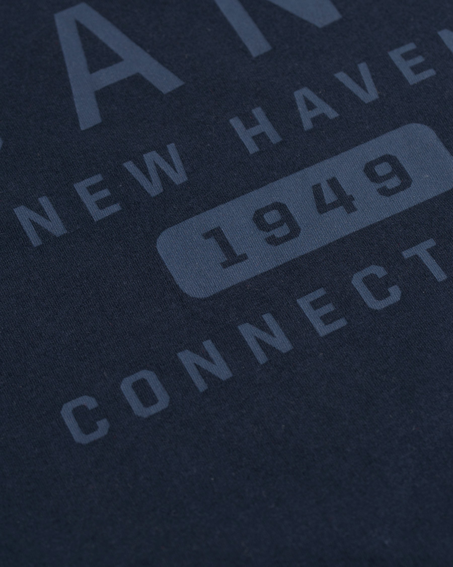 Herr | T-Shirts | GANT | New Haven Crew Neck Tee Evening Blue