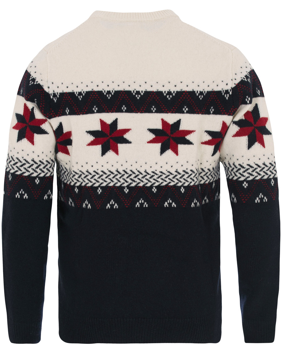 Herr | Tröjor | GANT | Fair Isle Christmas Crew Neck Navy