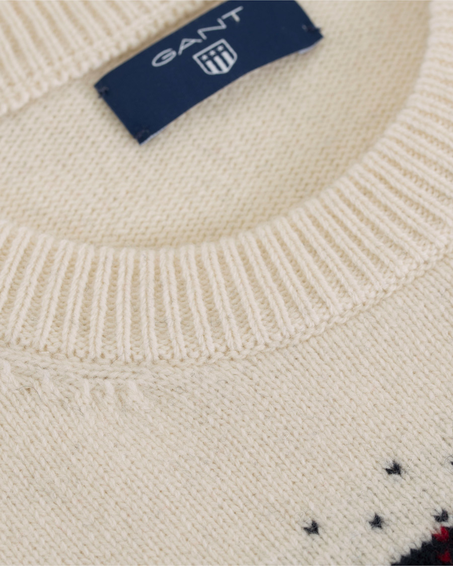 Herr | Tröjor | GANT | Fair Isle Christmas Crew Neck Navy