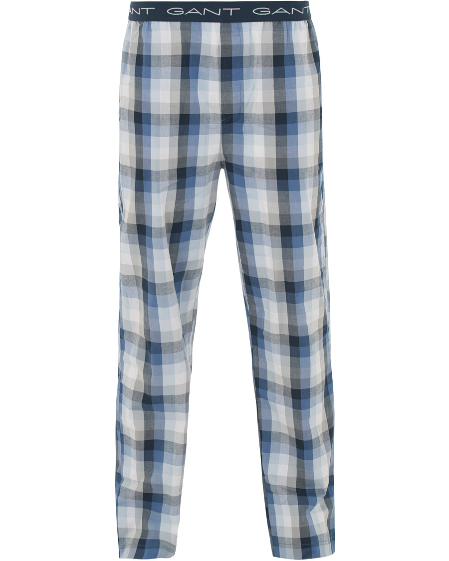 Herr | Underkläder | GANT | Block Check Pyjama Pants Blue Oean