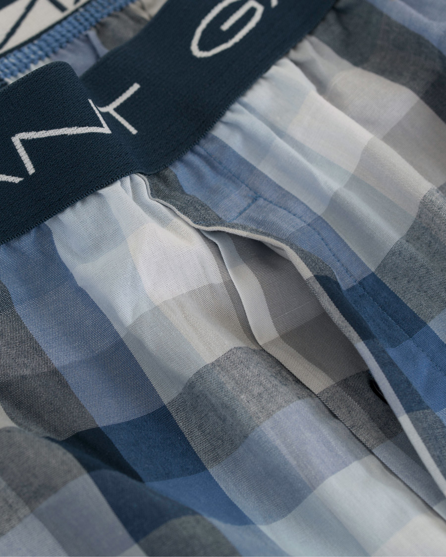 Herr | Underkläder | GANT | Block Check Pyjama Pants Blue Oean