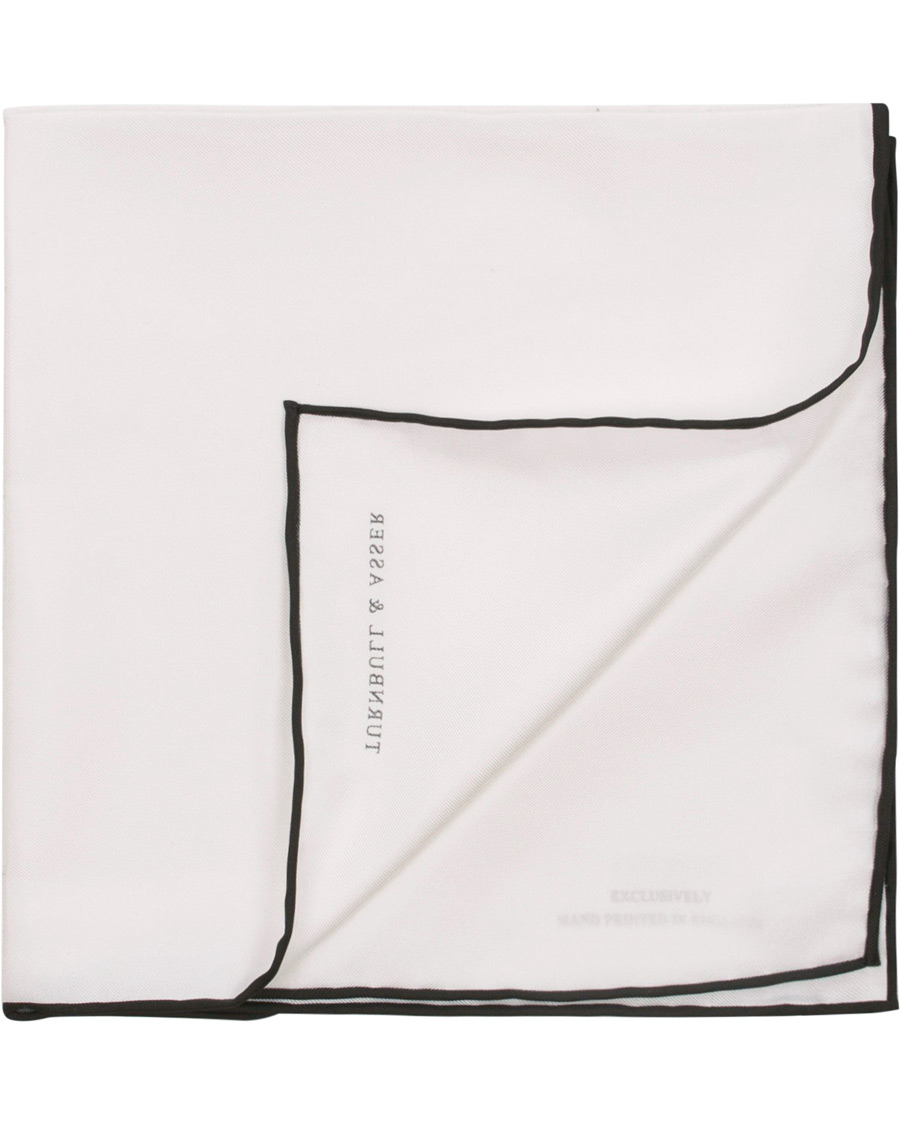 Herr | Turnbull & Asser Silk Pocket Square White | Turnbull & Asser | Silk Pocket Square White