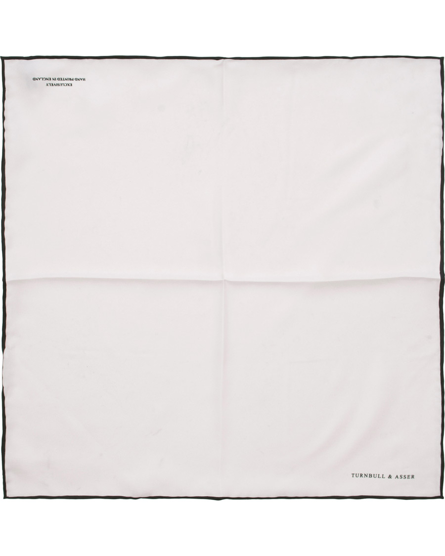 Herr | Turnbull & Asser Silk Pocket Square White | Turnbull & Asser | Silk Pocket Square White