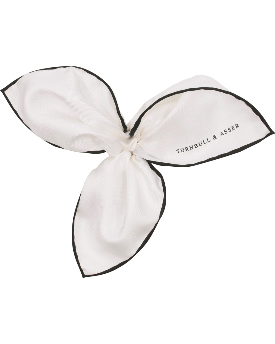 Herr | Turnbull & Asser Silk Pocket Square White | Turnbull & Asser | Silk Pocket Square White