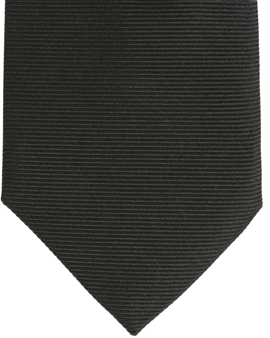 Herr | Turnbull & Asser Horizontal Twill 8 cm Tie Black | Turnbull & Asser | Horizontal Twill 8 cm Tie Black